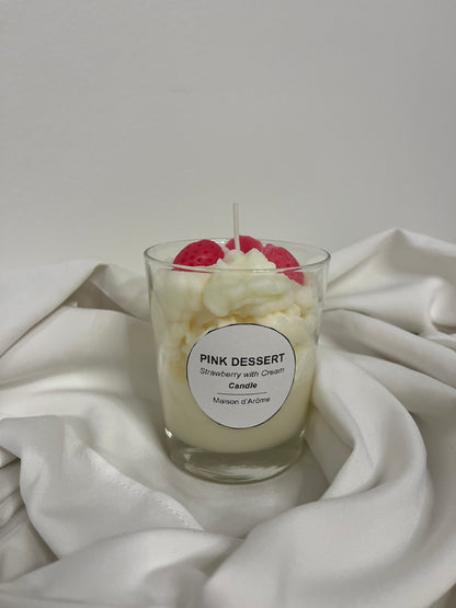 Pink Dessert– Strawberry with cream