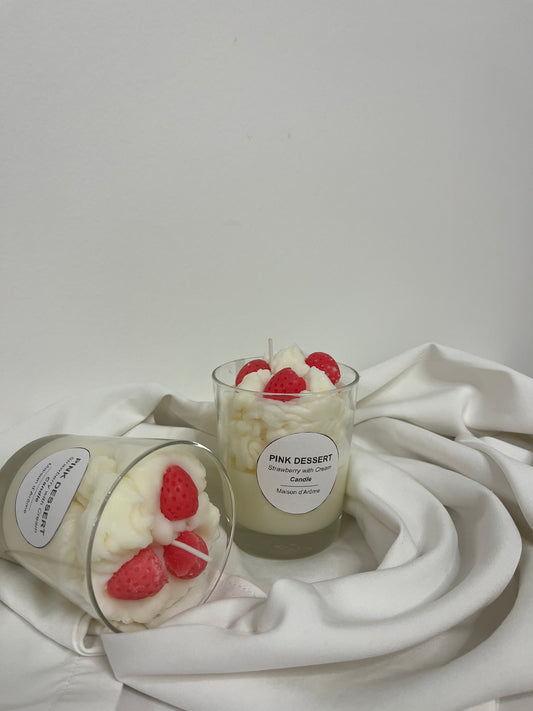 Pink Dessert– Strawberry with cream